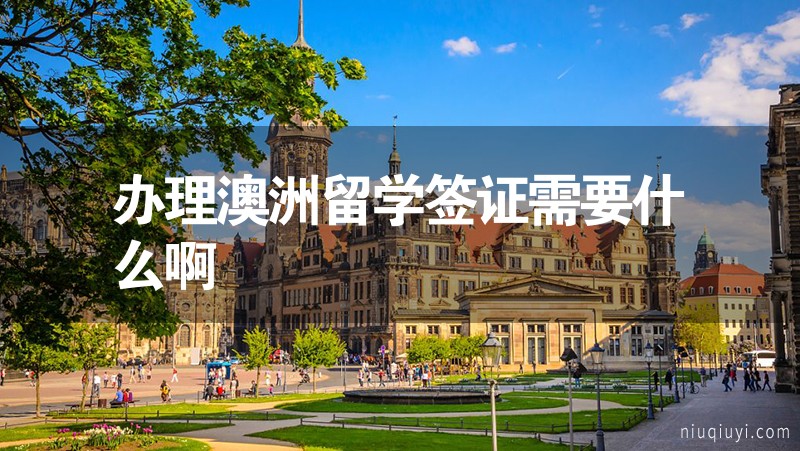 辦理澳洲留學(xué)簽證需要什么啊