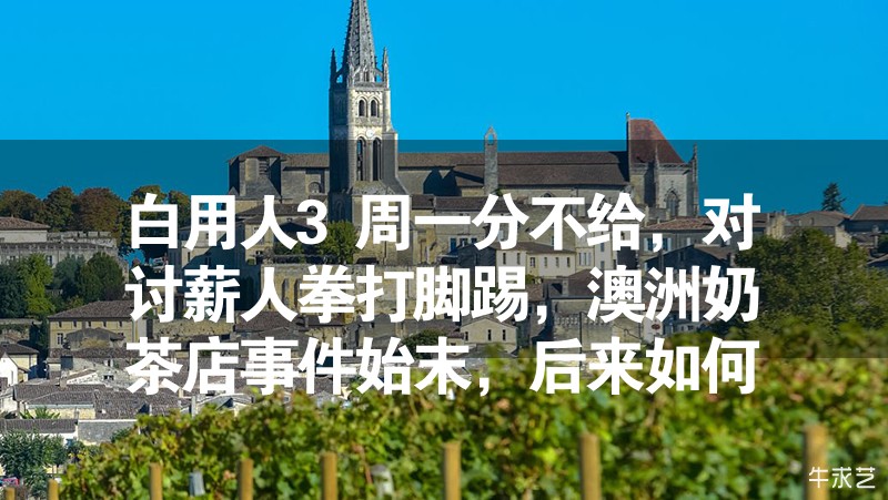 白用人3周一分不給，對(duì)討薪人拳打腳踢，澳洲奶茶店事件始末，后來如何？